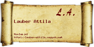 Lauber Attila névjegykártya