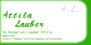 attila lauber business card